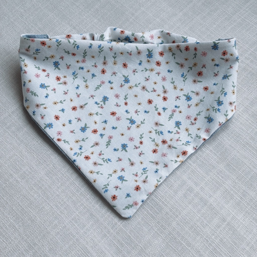 Floral Print reversible pet dog scrunchie bandana